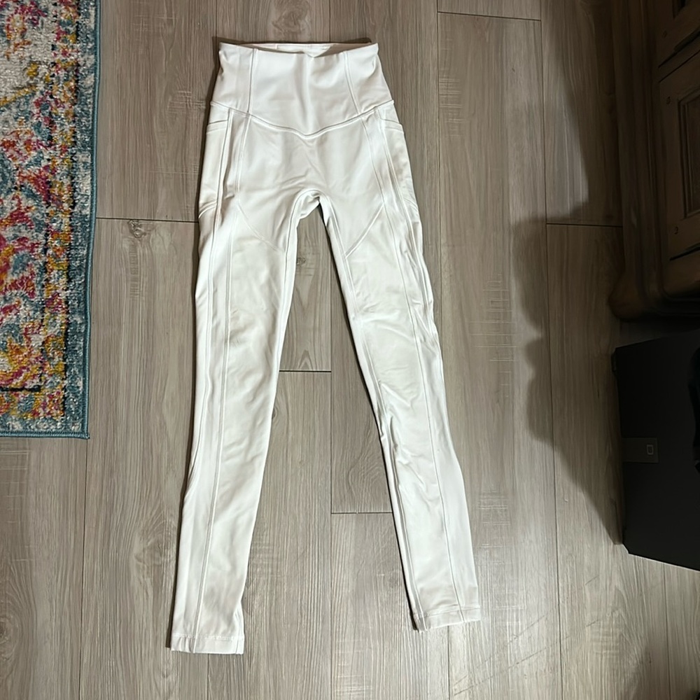 Size 2 full length white lululemon leggings